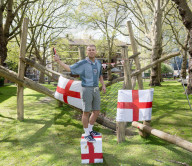 Press photocall for Why I Stuck A Flare Up My Arse For England. Written and performed by Alex Hill at Southwark Playhouse, London, UK.