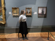Press photocall for Eva Gonzales painting La Psyche exhibited at the National Gallery, London, UK.