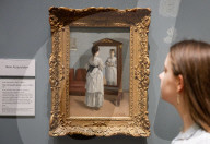 Press photocall for Eva Gonzales painting La Psyche exhibited at the National Gallery, London, UK.