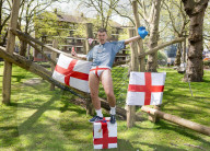 Press photocall for Why I Stuck A Flare Up My Arse For England. Written and performed by Alex Hill at Southwark Playhouse, London, UK.