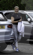 EXCLUSIVE: Gemma Atkinson Flashes A Smile As She Arrives At Hits Radio With A TV Crew - 19 Apr 2024
