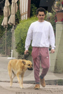 *EXCLUSIVE* Max Minghella spotted on a relaxed morning dog walk