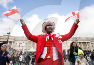 St George’s Day celebrations at Trafalgar Square, London, UK.