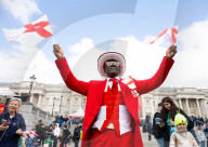 St George’s Day celebrations at Trafalgar Square, London, UK.