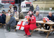 St George’s Day celebrations at Trafalgar Square, London, UK.
