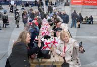 St George’s Day celebrations at Trafalgar Square, London, UK.