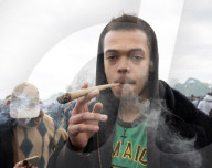 The annual 420 gathering in Hyde Park, London, UK.