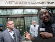 Tommy Robinson AKA Stephen Yaxley Lennon attends Westminster Magistrate's Court, London, UK.