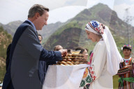 Foreign Secretary David Cameron visits Tajikistan