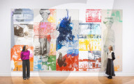 Robert Rauschenberg ROCI exhibition at Thaddaeus Ropac gallery, London, UK.