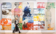 Robert Rauschenberg ROCI exhibition at Thaddaeus Ropac gallery, London, UK.