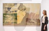 Robert Rauschenberg ROCI exhibition at Thaddaeus Ropac gallery, London, UK.