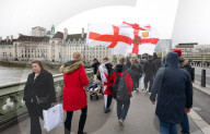 St George's Day in Westminster, London, UK