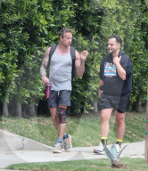*EXCLUSIVE* Dax Shepard takes a hike with a friend