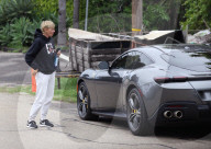 *EXCLUSIVE* Ellen DeGeneres makes a statement in flashy Ferrari and Basquiat hoodie on a Montecito errand run