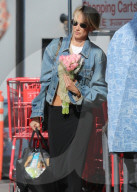 *EXCLUSIVE* Kimberly Stewart Brightens Day with Flowers and Fashion at Erewhon Market