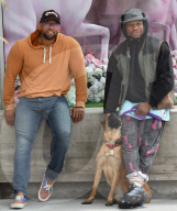 EXCLUSIVE: Jonathan Majors Spotted With His Dog While Out In West Hollywood - 23 Apr 2024