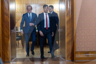 The Prime Minister Rishi Sunak visits the Polish Prime Minister Donald Tusk