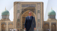 Foreign Secretary David Cameron visits Uzbekistan