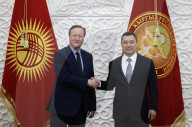 Foreign Secretary David Cameron visits Kyrgyzstan