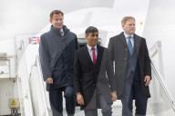 The Prime Minister Rishi Sunak arrives in Poland