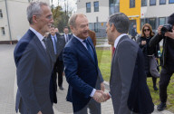 The Prime Minister Rishi Sunak is welcomed by the Prime Minister of Poland
