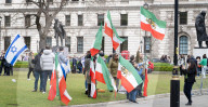 Campaign to designate IRGC as a prescribed organisation in the UK protest outside of Parliament, Westminster, London, UK. 
