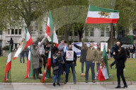 Campaign to designate IRGC as a prescribed organisation in the UK protest outside of Parliament, Westminster, London, UK. 