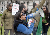 Campaign to designate IRGC as a prescribed organisation in the UK protest outside of Parliament, Westminster, London, UK. 