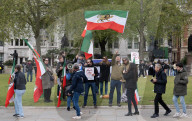 Campaign to designate IRGC as a prescribed organisation in the UK protest outside of Parliament, Westminster, London, UK. 