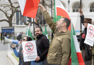 Campaign to designate IRGC as a prescribed organisation in the UK protest outside of Parliament, Westminster, London, UK. 