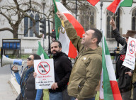 Campaign to designate IRGC as a prescribed organisation in the UK protest outside of Parliament, Westminster, London, UK. 