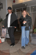 *EXCLUSIVE* Ashley Benson and her husband Brandon Davis enjoy date night at Sushi Park in West Hollywood