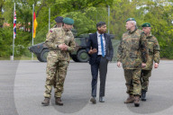 The Prime Minister Rishi Sunak visits Julius Leber Barracks