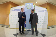 Foreign Secretary David Cameron visits Turkmenistan