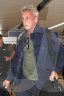 *EXCLUSIVE* Sean Penn arrives at the Burbank airport