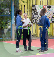 Sadiq Khan, Labour’s Mayor of London, on the campaign trail at the  BIGKID Foundation in Brixton, London, UK.