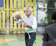 Sadiq Khan, Labour’s Mayor of London, on the campaign trail at the  BIGKID Foundation in Brixton, London, UK.
