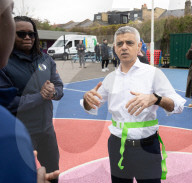 Sadiq Khan, Labour’s Mayor of London, on the campaign trail at the  BIGKID Foundation in Brixton, London, UK.