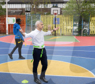 Sadiq Khan, Labour’s Mayor of London, on the campaign trail at the  BIGKID Foundation in Brixton, London, UK.