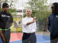 Sadiq Khan, Labour’s Mayor of London, on the campaign trail at the  BIGKID Foundation in Brixton, London, UK.