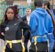 Sadiq Khan, Labour’s Mayor of London, on the campaign trail at the  BIGKID Foundation in Brixton, London, UK.