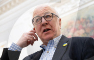 Denis MacShane, former Labour minister, talk and book launch at an FPA event, The Royal Overseas League, London, UK.