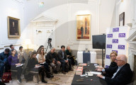 Denis MacShane, former Labour minister, talk and book launch at an FPA event, The Royal Overseas League, London, UK.
