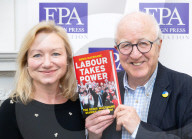Denis MacShane, former Labour minister, talk and book launch at an FPA event, The Royal Overseas League, London, UK.