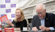 Denis MacShane, former Labour minister, talk and book launch at an FPA event, The Royal Overseas League, London, UK.