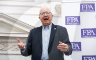 Denis MacShane, former Labour minister, talk and book launch at an FPA event, The Royal Overseas League, London, UK.