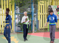 Sadiq Khan, Labour’s Mayor of London, on the campaign trail at the  BIGKID Foundation in Brixton, London, UK.