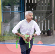 Sadiq Khan, Labour’s Mayor of London, on the campaign trail at the  BIGKID Foundation in Brixton, London, UK.