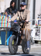 Norman Reedus And Diane Kruger E-Bike Riding - NYC